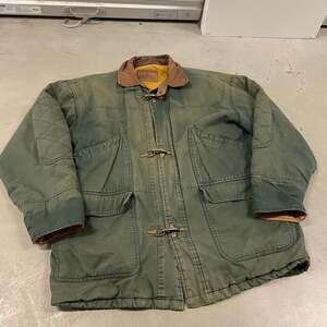 vintage 90s faded fireman clasps chore jacket